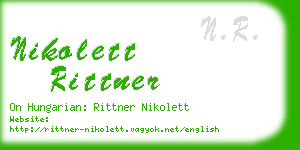 nikolett rittner business card